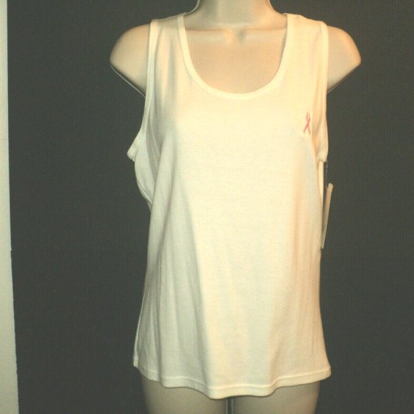 New Balance NEW Tank Top Size L with Embroidered Pink Breast Cancer Ribbon - Picture 1 of 9